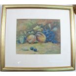 W H Austin, watercolour, still life study of fruit, 6.75ins x 8.25ins