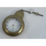 A silver cased pocket watch, with white enamel dial and Roman numerals, inscribed D Oerler, together