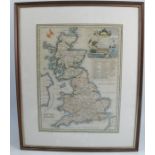 An Antique hand coloured map, An Accurate Map of Great Britain from the latest & best