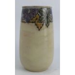 A Royal Doulton Lambeth stoneware vase, decorated with a band of grapes an leaves, printed an