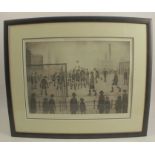 A framed print, after L S Lowry, published by Grove Fine Art, Manchester, limited edition of 1,