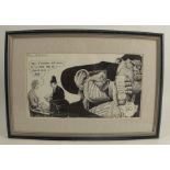 Martin Rowson, ink and wash satirical cartoon, featuring Tony Blair, 1997, 7.5ins x 13.5ins (D)