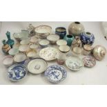 A quantity of 19th and 20th century English, continental and oriental porcelain, to include coffee