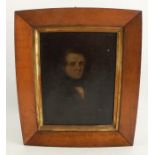 A 19th century English School, oil on canvas, portrait of a man, inscribed to back, 11ins x 8.