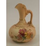 A Royal Worcester blush ivory ewer, shape number 1136, circa 1899, height 4.75insCondition Report: