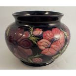 A Moorcroft Pottery jardiniere, decorated in the Anemone pattern, height 8.5ins, diameter 10.