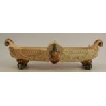 A Royal Worcester gilded and blush ivory boat shaped centre piece, shape number 1694, circa 1897,