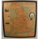 A Newark and District distance clock chart, from Fleet Sales Service Limited, 29.5ins x 26.5ins