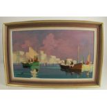 Doyley John, oil on canvas, Cap d'Antibes, af, 11.5ins x 19ins (D)