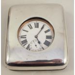 A silver plate Goliath pocket watch, together with a silver mounted watch case, London 1909