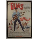 A framed Elvis Presley film poster, for the film Spin Out, 40.5ins x 26.5ins