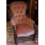 A 19th century Mahogany framed grandfather's chair,