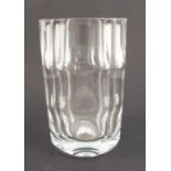 An Afors rectangular clear glass vase, with rebated corners, height 7.5ins