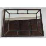 Two rectangular wall mirrors, overall dimensions 31ins x 42ins and 42ins x 22ins