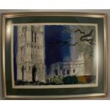 John Piper, limited edition colour print, West Walton, 23.5ins x 32ins, together with various