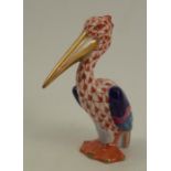 A Herend model, of a pelican, height 3.25insCondition Report: Inspected and no obvious damage