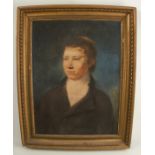A pastel portrait, believed to be of Nathaniel Gilbert, inscribed to label to the back, 23.5ins x