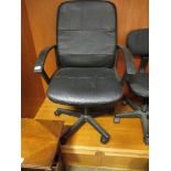 An executive style office chair