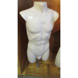 A male bust mannequin