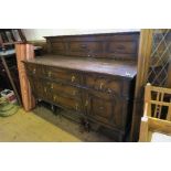 A LARGE SIDEBOARD, WIDTH 71.5INS X DEPTH 25INS X HEIGHT 51INS