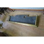 A 19th century brass fire surround width 55ins