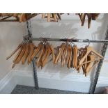 Approximately forty ladies and childrens coat hangers
