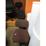 Four typist's style office chairs