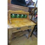 A PINE WASH STAND, WIDTH 33INS X DEPTH 17.5INS X HEIGHT 40.75INS