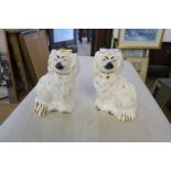 A PAIR OF BESWICK SPANIELS, STAMPED BESWICK ENGLAND, HEIGHT 5.75INS