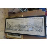 AN ANTIQUE PRINT OF THE SOUTH EASTERN PROSPECT OF THE CITY OF BATH, MAX 14.5INS X 35INS