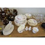 A COLLECTION OF ROYAL ALBERT LAVENDER ROSE DINNER WARE, INCLUDING BOWLS, PLATES, ETC.