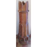 A salt glazed Long Tom chimney pot, height 49ins