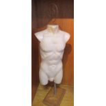 A male bust mannequin