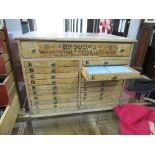 A Broughs Woven Initial Letters and Figures chest, of one  long drawer over 20 short drawers for