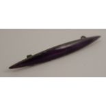 Marius Hammer, Norway, purple enamel brooch, 5.8cm long, stamped '8305'