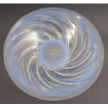 An R Lalique glass bowl, decorated in the Poisson pattern, diameter 11.5insCondition Report: Good