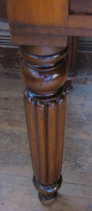 A 19th century mahogany tray top wash stand, fitted with a central drawer, flanked by two short - Image 3 of 3