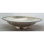 A Hukin & Heath oval silver bowl, with embossed edge and hammered finish, Birmingham 1935, weight