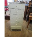 A set of six painted drawers