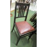 A set of 12 lathe back dining chairs, max height 36ins