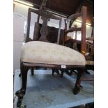 A MAHOGANY NURSING CHAIR