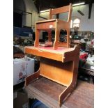 A childs desk and chair
