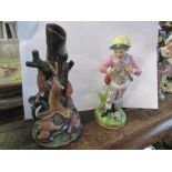 A pair of early 19th century Derby figures, together with four early English porcelain figures