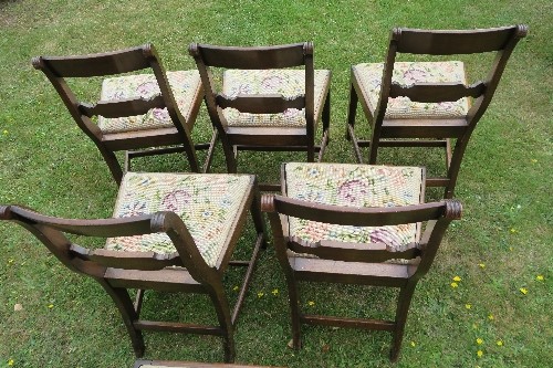 A set of six Regency design dining chairs - Image 3 of 4