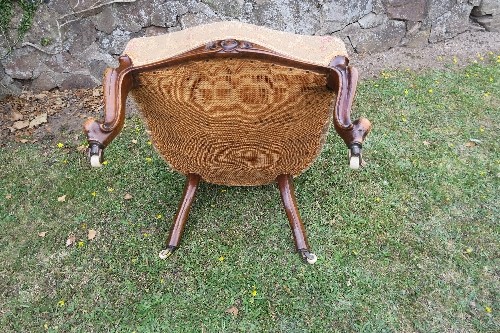19th century style show wood chair - Image 4 of 4