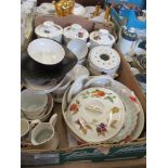 A box of Royal Worcester Evesham and other