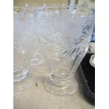 A set of 12 Webb glass tumblers