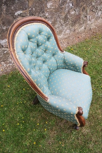 19th century style show wood chair - Image 3 of 4