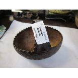 A 19th century carved coconut