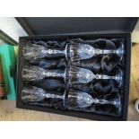 36395 A Thomas Webb boxed set of glasses